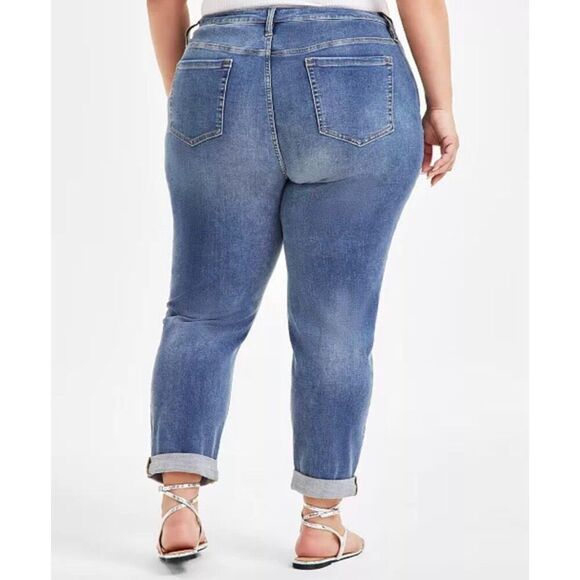 I.N.C. INTERNATIONAL CONCEPTS - NWT - L Sz 20W Mid -Rise Boyfriend Jeans/Indigo - Picture 10 of 16